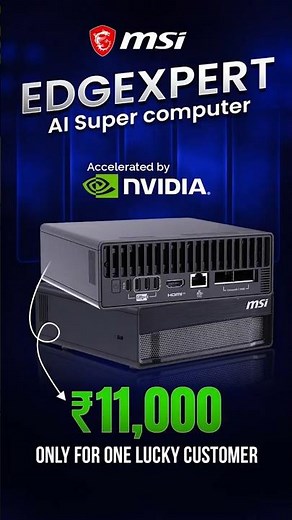 Build Your Own AI? 😳 | MSI EdgeXpert AI Supercomputer for ₹11,000 🔥 #ai #msiedgexpert #dgxspark