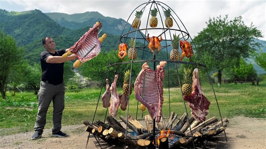Bonfire BBQ Heaven: From Logs to Mouthwatering Feast!
