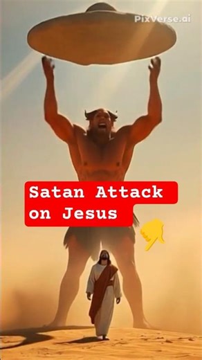 Jesus vs Satan Satan attack on Jesus but something happened 😱😱 #jesus #trending