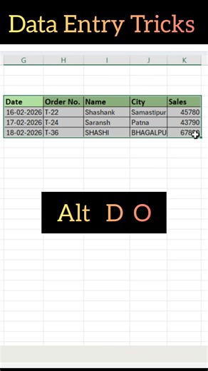 Fastest Way to Do Data Entry in Excel #viral#excel #exceltips #education