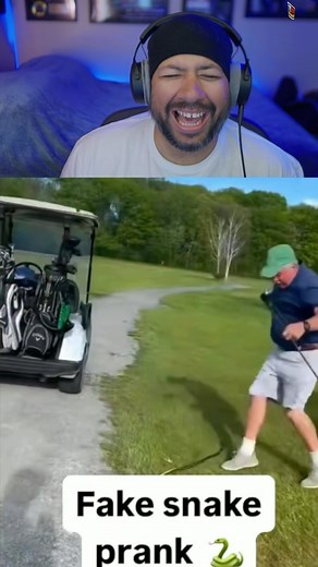 Snake Prank lol #reels #djmoondawgreacts #themindofmoondawg Credit: deadwedgegolf on TT | DJ MoonDawg