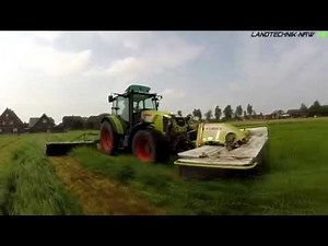 [GoPro/ DJI Phantom] Gras mähen und wenden mit Claas Axos 330