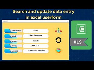 Excel tutorial:create employee data entry form