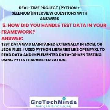 Python Selenium Framework Interview Questions | Real Project Examples