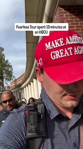 🚨 TENNESSEE STATE UNIVERSITY, NASHVILLE A group called “fearless debate” has a tour going to colleges around the country, much like Charlie Kirk did. This is how they were treated when they set up a table to debate with people at the TSU, an HBCU, on Tuesday Sept 23rd. The University put out a statement (in comments) saying that they were not authorized to be there and the students conducted themselves in a professional and respectful manner. Yeah right 🙄 Tennessee State University you gonna d