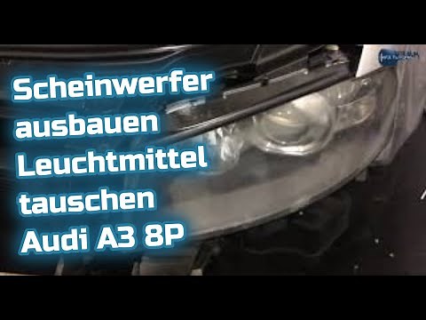 Audi A3 8P headlight removal, bulb replacement, swap