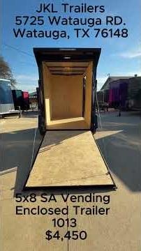 2026 New 5x8 SA Screwless Enclosed Trailer | Blackout | spoiler package| 1013 $4,450