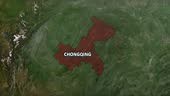 Satellite view of the Asia. Cinematic world map animation from outer...