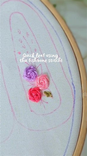 Here’s how I do the fishbone stitch for leaves. One of my go-to basics whenever I start an embroidery piece. Next up, rose embroidery!😊 #fypシ゚ #hairclipsforgirls #fyp #hairaccessories #handcraftedwithlove #embroidery #auberry #locallymade | Auberrything