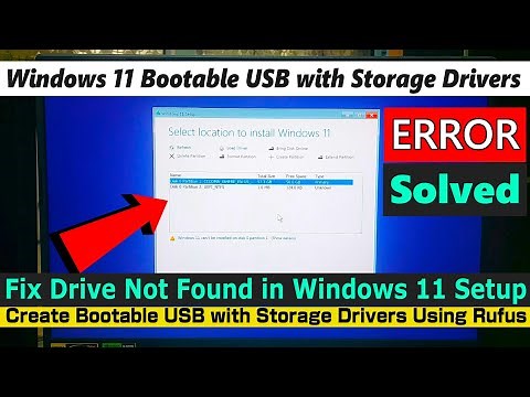 How to Create Windows 11 Bootable USB with Storage Driver Using Rufus (Step by Step)