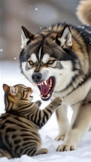 Dog Attacks Cat 😺🐶 #shorts #youtubeshorts #viral #trending #petlovers