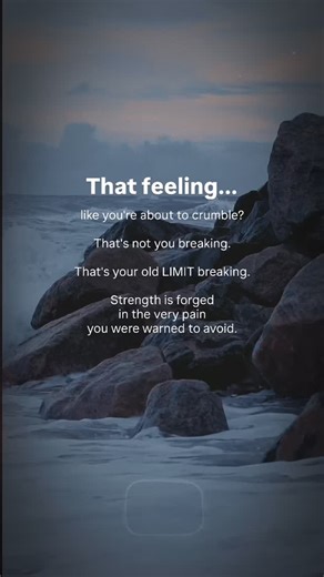 Read that. Then read it again. That “crumble” isn’t your breaking point. It’s your breakthrough point. We spend our lives avoiding discomfort, but true strength is forged in the very pain we’re told to run from. Your mind will always quit before your body does. It will tell you to stop, to rest, to be “safe.” Don’t listen. That feeling is just the shell of your old self cracking open to make room for the new. Lean into it. What limit are you breaking today? Tell me in the comments. #breakthrough