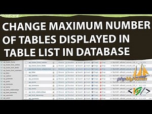 How to Change Maximum Number of Tables Displayed in Table List in Database in Phpmyadmin