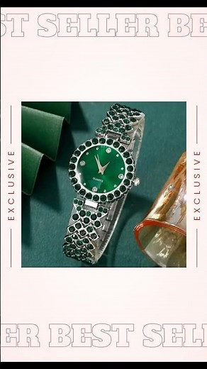 Women’s Heart Rhinestone Watch & Jewelry Set – Elegant, Timeless & Luxurious