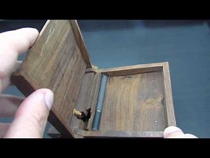 Vintage Old Wood Tobacco Dispenser Box Automatic Cigarette Case