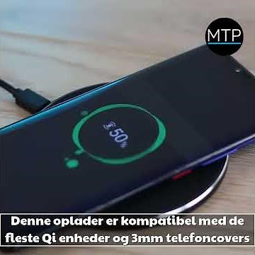 MyTrendyPhone / Universel trådløs Qi oplader til iPhone, Samsung - 15W - MTP.dk