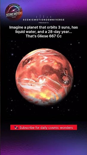 🌌 Gliese 667 Cc: Planet Orbiting 3 Suns with 28-Day Year! #Shorts