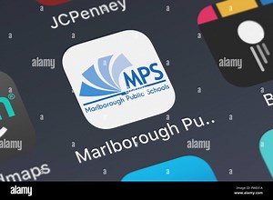 London, United Kingdom - October 15, 2018: Screenshot of Blackboard Inc.'s mobile app Marlborough Public Schools Stock Photo - Alamy