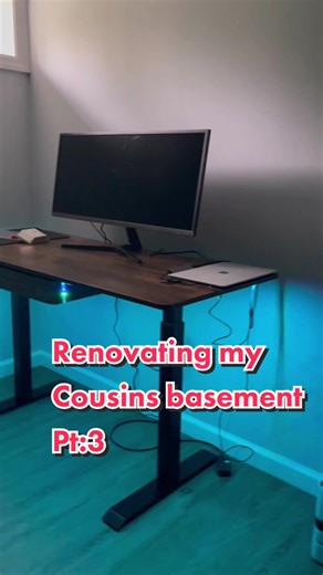 What else should I add??? #renovation #basement #desk #setup #fyp