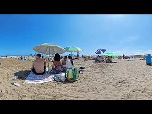 VR 360° Beach Walking | Golden Hour at Benidorm Beach | Virtual Tour | 2025 | 5.7K 60 FPS