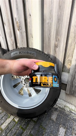 Soft99 Tire Wax — the classic solid tire wax that delivers a deep, natural satin look and long-lasting protection against dirt, water, and harsh weather. Perfect for those cold, wet days! Tip: use a short haired brush for the best details #tirewax #cardetailing #carcare #fyp #diy @Soft99.eu