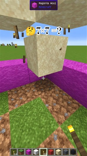 Art 🤔 Satisfying 😯 Minecraft Falling Blocks Create Amazing Pixel Art 🎨 #shorts