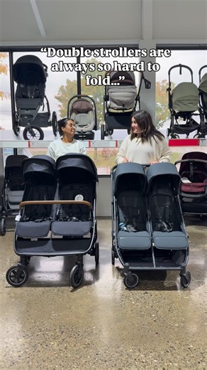 6.3K views | Folding double strollers doesn’t have to be hard, not with the Nuna TRVL Dbl and UPPAbaby MINU Duo. Two compact folds. Two travel favorites. One happy parent! #nuna #uppababy #babytravel #snugglebugz | Snuggle Bugz - Canada's Baby Store | Facebook