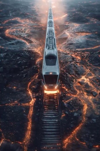 Hover Train Over Lava!! ⚡ When engineering meets the impossible!