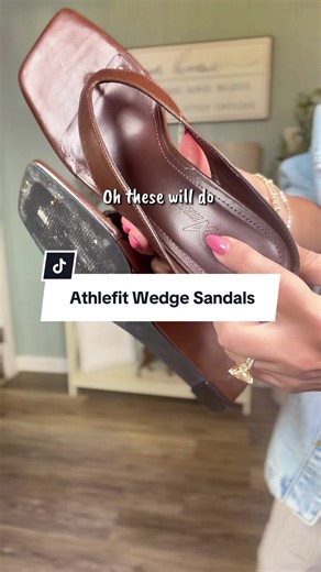 Loving these flip flop like wedges for spring and summer! Instant upgrade while still being comfortable! @athlefitshoes #wedgesandals #springshoes #wedges #tiktokshopspringglowup