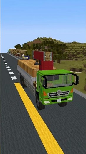 Minecraft : Build Flatbed Truck with Crane Support Using Create Mod and Chisels & Bits #minecraft