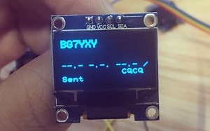 【开源】使用12864 OLED作为显示输出的莫尔斯电码练习器演示。