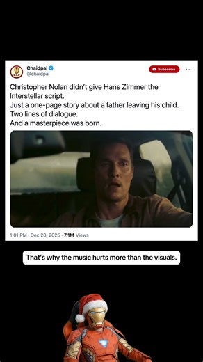 Christopher Nolan gave Hans Zimmer compose the score