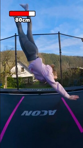 Wie weit kann ich AUF DEN HÄNDEN SPRINGEN? 🥴 #turnen #trampoline #challenge #weitsprung