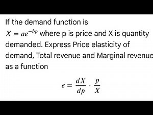 Economics Calculus: Finding Elasticity, TR, and MR for a Demand Curve