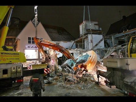 Unfall Bagger Schorndorf Bergung 24.01.2017