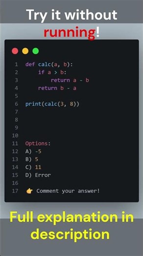 Python Logic Test 🤔 What Will This Return? #quiz #coding #python #correctcoding #ai