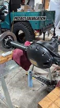 One piece axles and disc brakes! #project #jeep #cj5 #salvagation