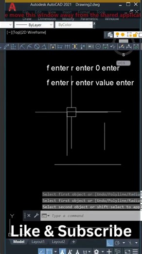 How to do Fillet in AutoCad