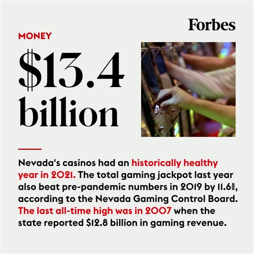 A senior research analyst for the Nevada Gaming Control Board, says that revenue increased last year across all areas of Nevada, with 11 out of 18 gambling markets setting gambling revenue records in 2021 https://trib.al/Ab2NX2P | Forbes