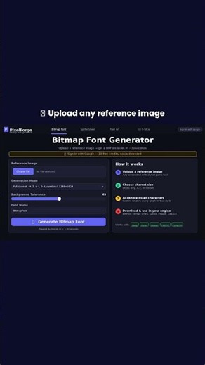 I turned any image into a bitmap font sheet #gamedev #pixelart #shorts