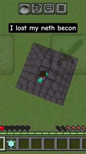 i lost my neth becon because #minecraft #miau #memes