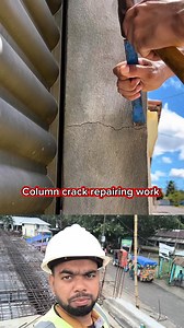 Column crack repairing work. #column #crack #repairing #amazing #civilengineering | Al Amin Pabna