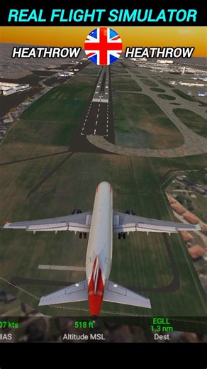 London🇬🇧 To London🇬🇧 With British Airways In RFS #shorts #aviation #headlight #rfs