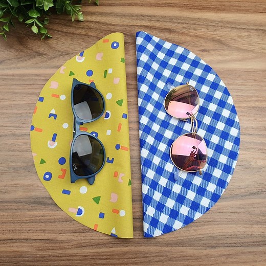 How to sew a glasses case in the easiest way with two pieces of circular fabric? | DIY Vakti