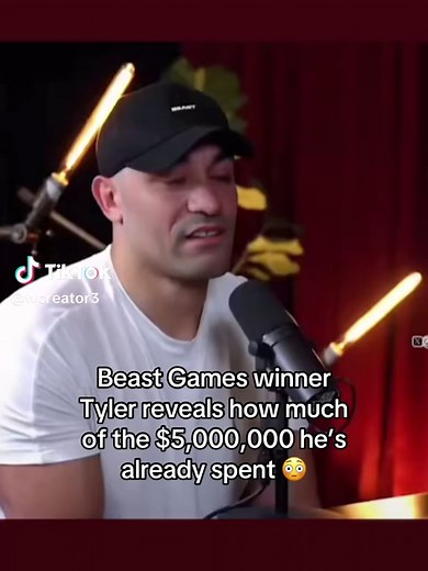 Beast Games winner Tyler reveals how much of the $5,000,000 he’s already spent #beastgames #mrbeastchallenge #podcastclips