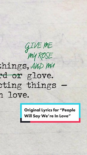 Oscar Hammerstein II's Lyrics for 'People Will Say We're In Love'