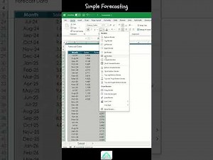 Forecasting in Excel