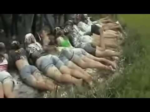 Girl gets egg and flour in the pants