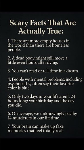 Scary Facts That Are Actually True |Psychological and Creepy Truths You Never Knew #shorts