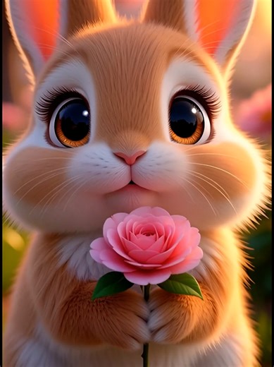 Adorable Rabbit Animation: A Heartwarming Gesture
